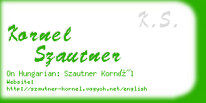 kornel szautner business card